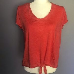 William Rast Tie Front Women’s T-Shirt